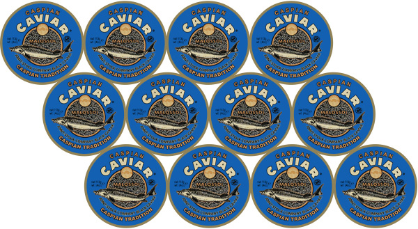 Caviar Osciètre 12 bocaux de 1356g Caviar Osciètre 12 bocaux de 1356g