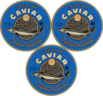 Caviar Osciètre 3 bocaux de 339g Caviar Osciètre 3 bocaux de 339g